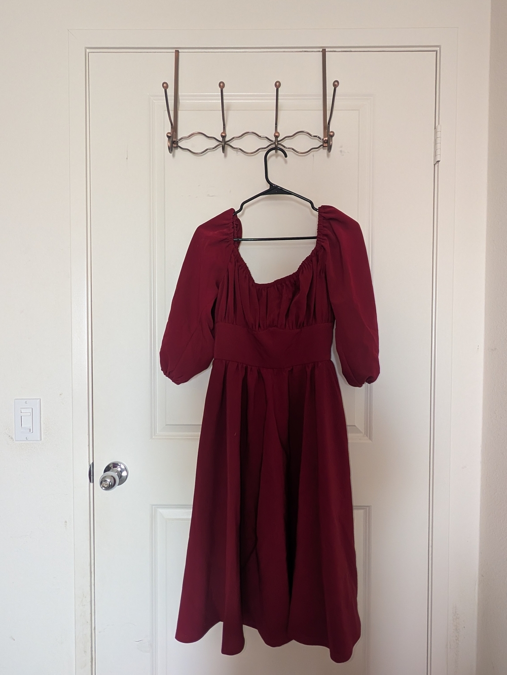 Vixen By Micheline Pitt Maroon Burgundy Vacation Dress